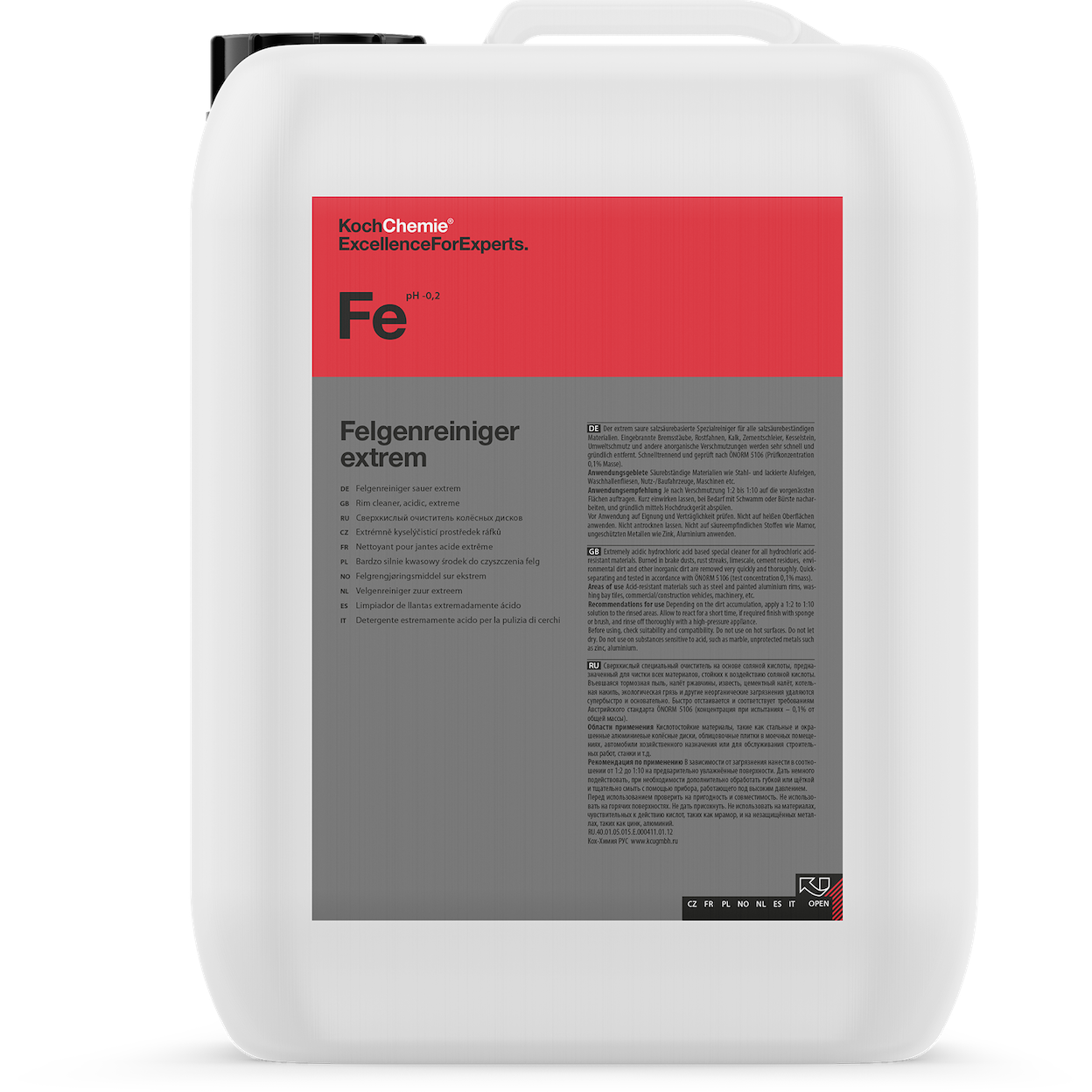 Koch Chemie Felgenreiniger Extrem (Fe) – Nettoyant jantes et surfaces résistantes aux acides | 22L