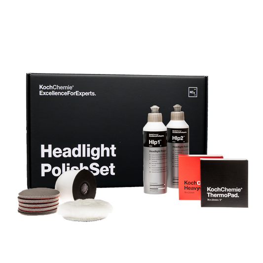 Koch Chemie Headlight Polish Set – Kit complet de rénovation de phares