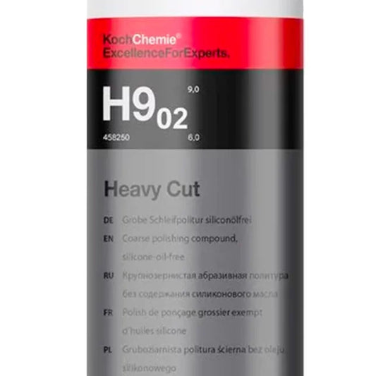 Koch Chemie Heavy Cut H9.02 – Polish de ponçage grossier pour correction rapide | 250ml / 1L