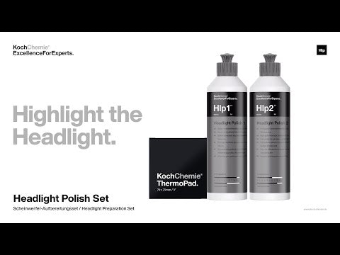 Koch Chemie Headlight Polish Set – Kit complet de rénovation de phares
