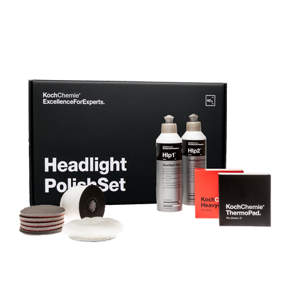 Koch Chemie Headlight Polish Set – Kit complet de rénovation de phares
